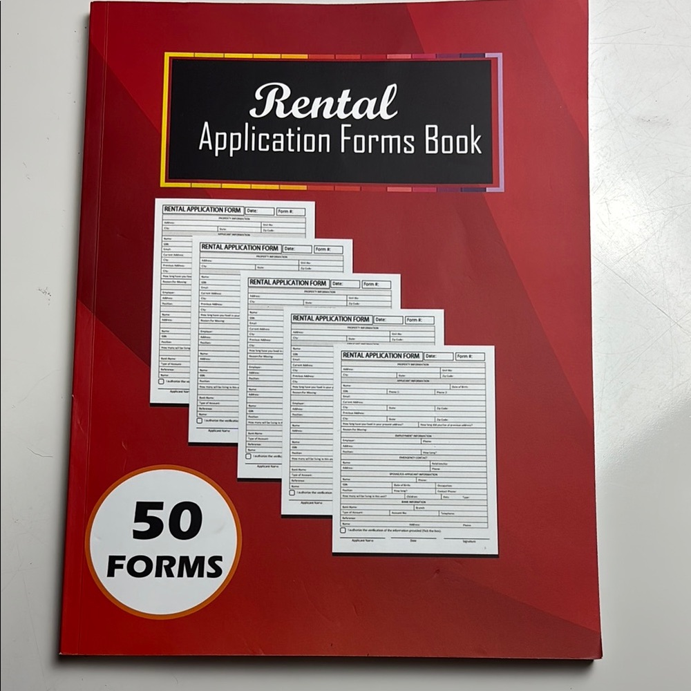 Rental Application Forms Book: 50 Form Book